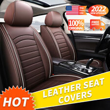 Leather Car Seat Covers For Ford 5-seats Front Rear Full Set Cushion All Weather