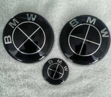 3pcs For Bmw Heritage Emblem Kit 82mm Hood 74mm Trunk 45mm Steering Wheel Usa