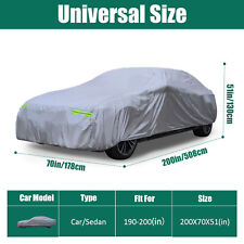 190-200 Full Car Cover Waterproof Sun Uv Snow Dust Rain Resistant Protection