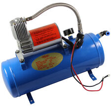 Air Compressor With 6 Liter Tank For Train Horns Motorhome Tires Dc 12v 150psi