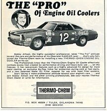 1973 Thermo Chem Engine Oil Cooler Bobby Allison Chevrolet Nascar Print Ad