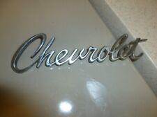 Vintage Chevrolet Script Emblem Metal Chevy Original Badge Chrome Nameplate
