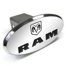 Dodge Ram Logo Engraved Oval Chrome Aluminum Tow Hitch Cover