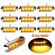 10x Amber Led Clearance Side Marker Indicator Light For Car Truck Trailer 12-24v