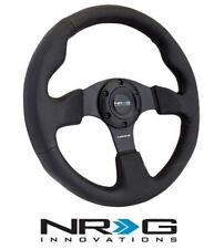 Nrg Race Style Steering Wheel Black Leather With Black Stitch 320mm Rst-012r