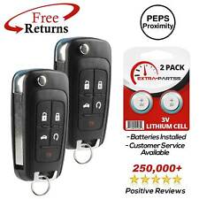 2 Remote 5btn Car Fob Flip Key Remote Start For Chevrolet Buick And Gmcpeps
