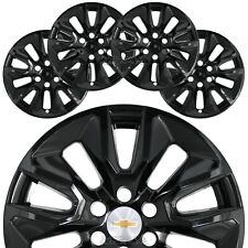 For Chevrolet Silverado 1500 2019-2022 Black 20 Wheel Skins Hub Caps Rim Covers