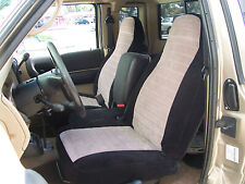 Ford Ranger 1990-2020 Velour Custom Fit Two Tone Color Front Seat Covers 8 Color