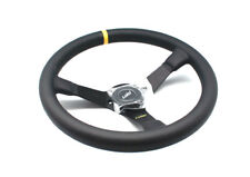 Luisi Italy Racing Mirage Corsa Steering Wheel Black Leather Drift Deep 350mm