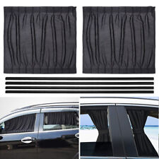 Pair Foldable Car Side Window Curtain Auto Uv Protection Sun Shade Accessories