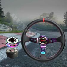 Neo Chrome Deep Dish Steering Wheel Hub Quick Release Kit For Honda Civic 96-00