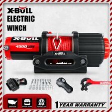 X-bull 4500lb Electric Synthetic Rope Winch Truck Towing Trailer Offroad Atv Utv