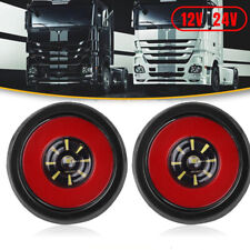 2x 4inch Round Red White Led Truck Trailer Brake Stop Tail Light Drl Turn Signal