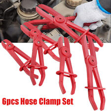 6pcs Lightweight Hose Clamp Set Fuel Water Brake Line Pipe Pinch Off Pliers Tool