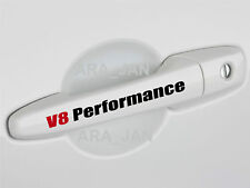 V8 Performance Sport Decal Sticker Racing Car Door Handle Logo Emblem Motorsport