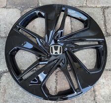 16 New Gloss Black Hubcaps 4 For Honda Civics 2016-21 Beautiful Wchrome Logo