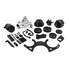 Black Anodized Sbc Serpentine Pulley Kit With Blk Ac Alternator Ps