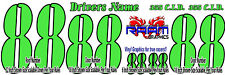 Two Color Race Car Numbers Vinyl Decal Sticker Graphics Package Racecar Sports