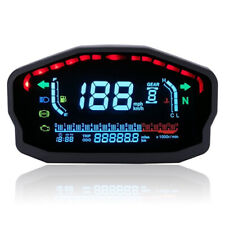 Lcd Digital Motorcycle Odometer Speedometer Tachometer Kmh Mph Gauge Universal