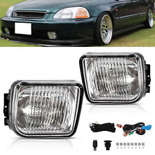 Fit For 1996-1998 Honda Civic Front Driving Left Right Side Clear Fog Lights