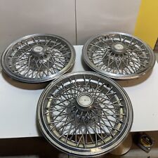 1986-1990 Chevy Caprice Impala 15 Wire Spoke Wheel Cover Hubcaps Oem Set Of 3