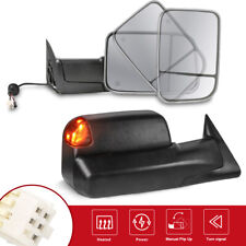 Lhrh Tow Mirrors Power Heated Led Signal Lights For 98-02 Dodge Ram1500 2500