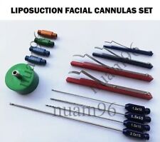Liposuction Facial Cannulas Set With 4 Luer To Luer  4 Syringe Snap Locks