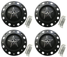 4x New Rockstar Kmc Xd Series Tall Wheel Center Caps Matte Black 568lug Xd775