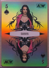 2023 Upper Deck Aew Saraya Gold Double Or Nothing Gold 5 Of Spades