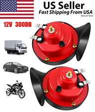 2pc 12v 300db Super Loud Train Air Horn Waterproof Motorcycle Car Truck Suv Boat