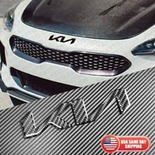 For New Kia Front Or Rear Carbon Fiber Logo Emblem Nameplate Badge Sport 2021