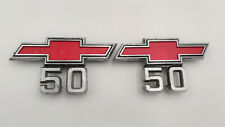 Chevrolet 50 Emblems Sides Truck Genuines Part Classic Metal