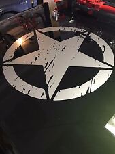 Distressed Army Star Decal Large 20 Vinyl Military Hood Graphic Big Sticker