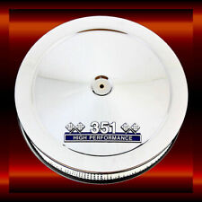 Chrome Air Cleaner For Ford 351 Windsor Engines With Blue And Chrome 351 Emblem