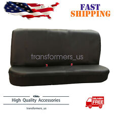 Pu Synthetic Leather Full Size Bench Truck Seat Cover Black Deluxe For Chevy K30