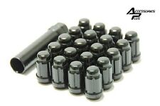 20 Pc Black Honda Civic Spline Tuner Lug Nuts For Custom Wheels Ap-5655bk