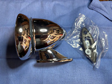 4 Chromed Side View Mirror Chevy Ford Hot Rod Bullet Style Unused