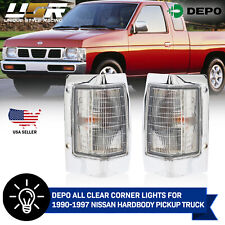Depo Pair Of Front Clear Corner Light For 1990-1997 Nissan Hardbody Pickup Truck
