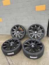 26 Inch Gloss Black Forgiato Flow 004 6x139.7 Escalade Tahoe Wheels Tires Tpms