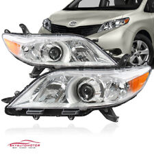 Fits Toyota Sienna 2011-2014 Headlights Headlamps Chrome Factory Set Pair Lhrh
