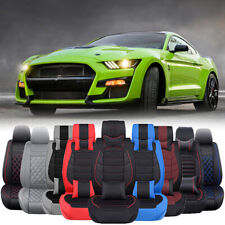 Car Seat Covers 2-5-seat Luxury Pu Leather Cushion Protector For Ford Mustang