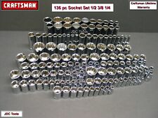 Craftsman Hand Tools 136pc 14 38 12 Sae Metric Mm Ratchet Wrench Socket Set
