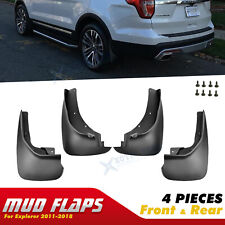 Matte Black Full Set Mud Flaps Mudguards Oe Replace For Ford Explorer 2011-2018