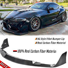Toyota Supra Mk5 Real Carbon Fiber Ag 3pc Style Front Bumper Lip Kit For 2020-24