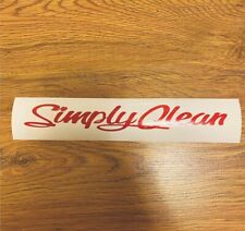 Red Jdm Simply Clean Stickers Decal 8.5 In