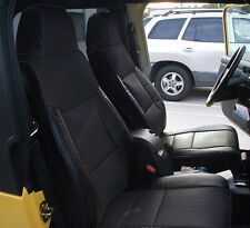 For 2003-06 Jeep Wrangler Tj Sahara S.leather Custom Fit Seat Covers Black