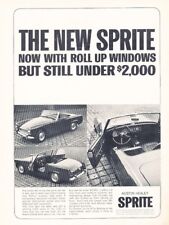 1964 Austin-healey Sprite Original Advertisement Print Art Car Ad Yel12