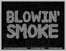 Blowin Smoke Sticker - Vinyl Diesel Decals - Funny Window Decal Truck Stickers