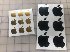 Set Of 9 Small Apple Logo Vinyl Decals Phone Laptop Car Window Stickers