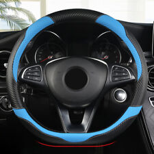Carbon Fiber Car Steering Wheel Cover 15inch Anti Slip For Men Women Trucks Svu